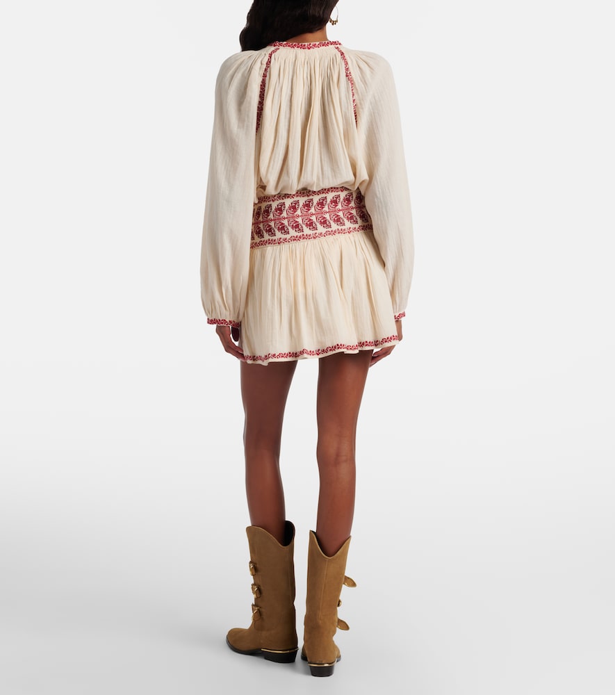 Picadilia embroidered cotton miniskirt