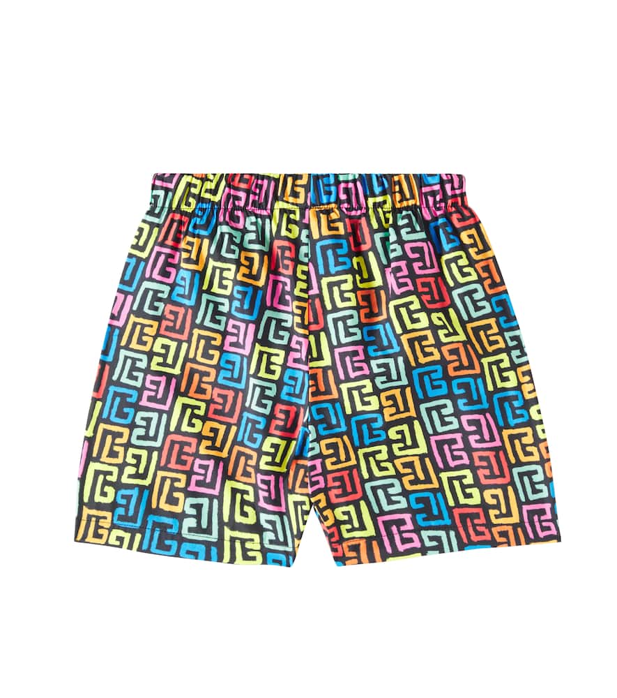 Balmain Kids Printed swim trunks