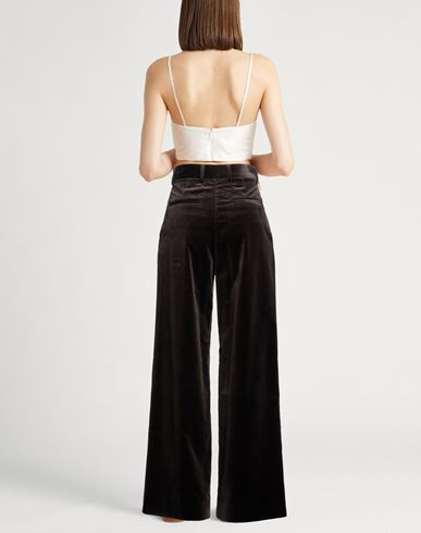 Woman Pants Dark brown Size 4 Cotton