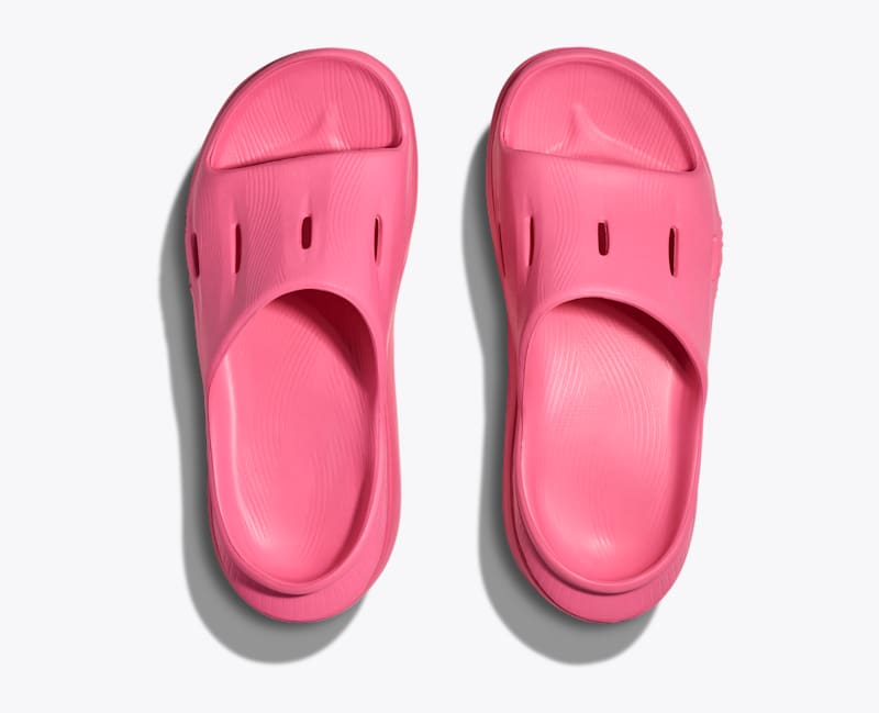 HOKA ORA Recovery Slide 3 Shoes in Neon Rose/Neon Rose