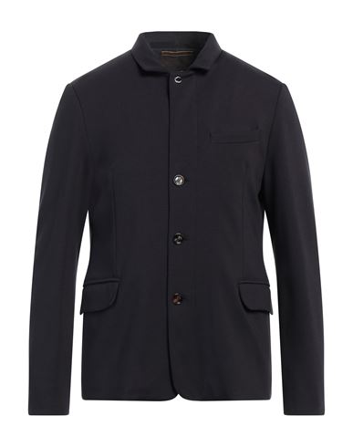 Man Jacket Midnight blue Size 38 Viscose, Polyamide, Elastane, Goat skin