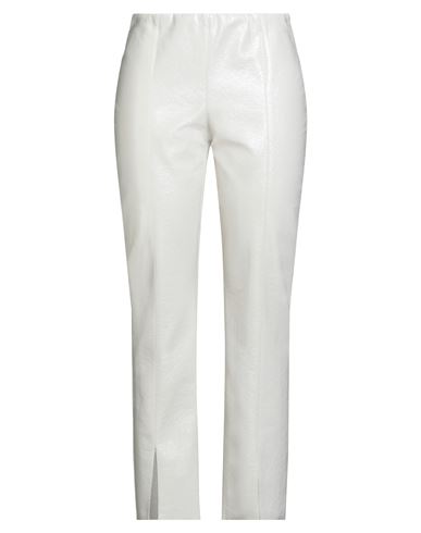 Woman Pants Ivory Size 6 Polyester, Polyurethane