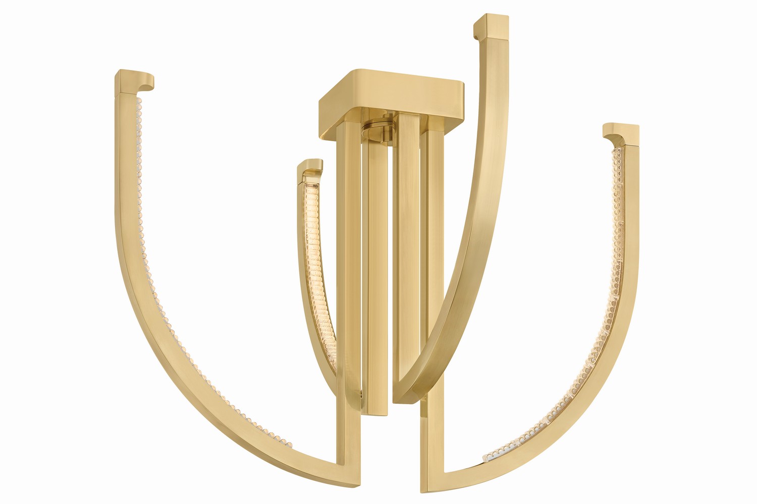 Vintage Brass LED Chandelier from the Frankfurt Collection