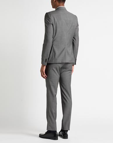 David Line Man Suit Grey Size 36 Virgin Wool