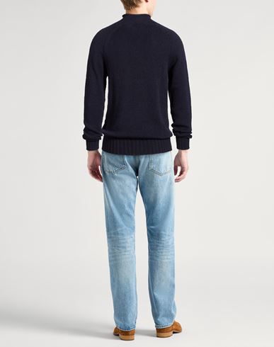Man Turtleneck Midnight blue Size 36 Cotton