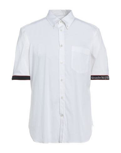 Man Shirt White Size 15 Cotton, Elastane, Polyester