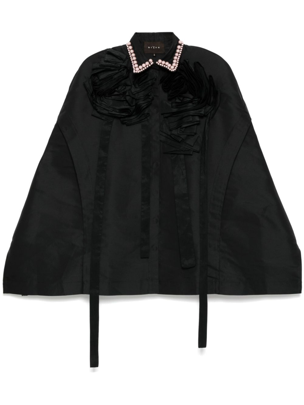 3D flower cape - Black