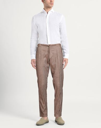 Man Pants Chocolate brown Size 32 Cotton, Lyocell, Elastane
