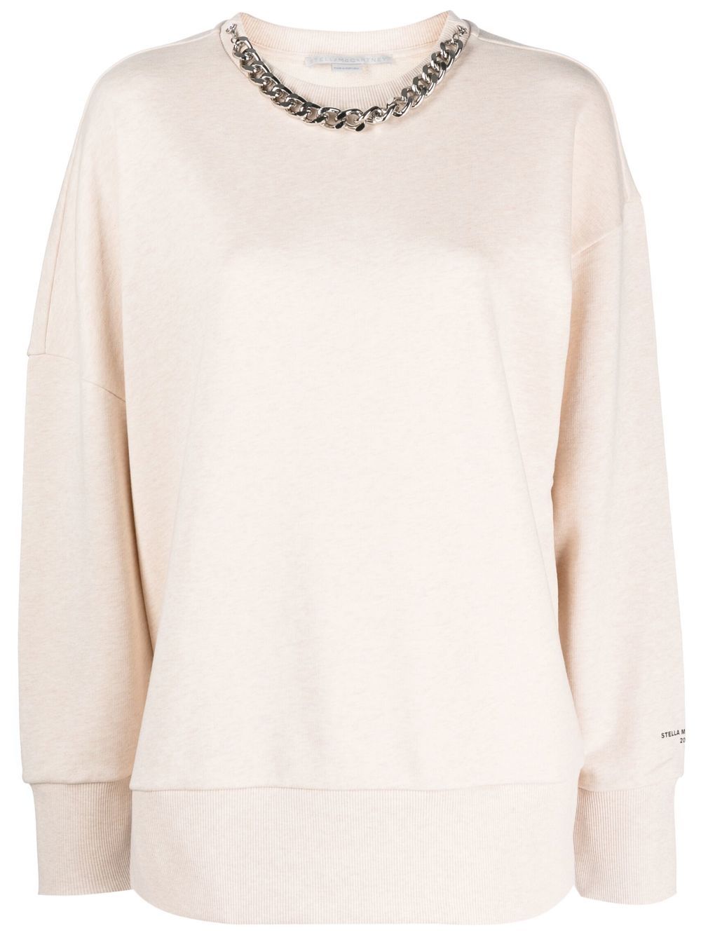 Chain-link cotton sweatshirt - Black