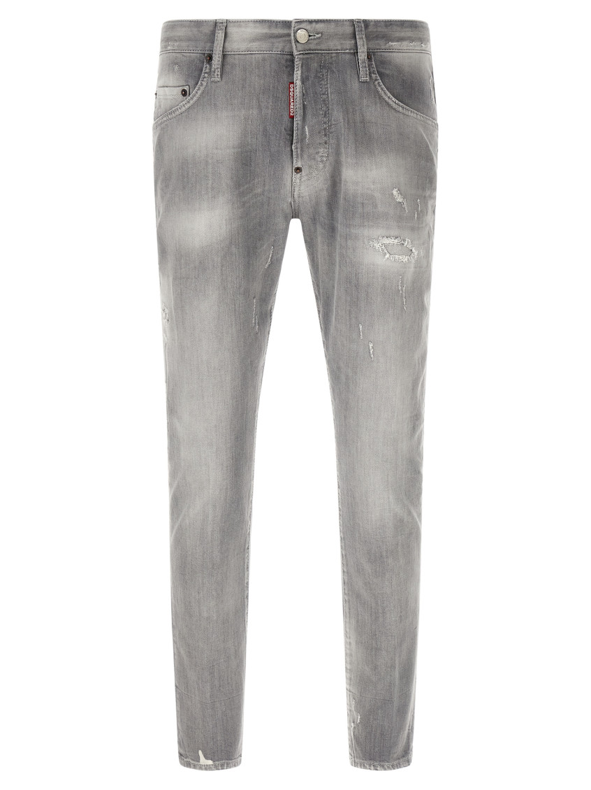 Grey Slim Mid Rise Jeans