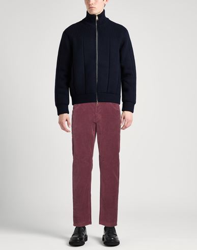 Man Pants Burgundy Size 33 Cotton, Elastane
