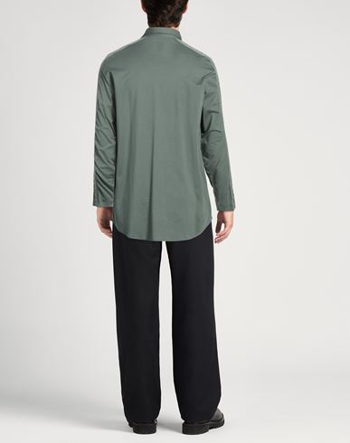 Man Shirt Military green Size L Cotton