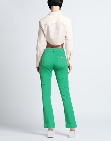 Woman Jeans Green Size 27 Cotton, Elastomultiester, Elastane