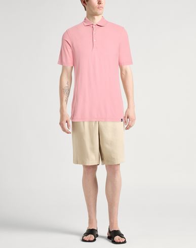 Man Polo shirt Antique rose Size 36 Cotton