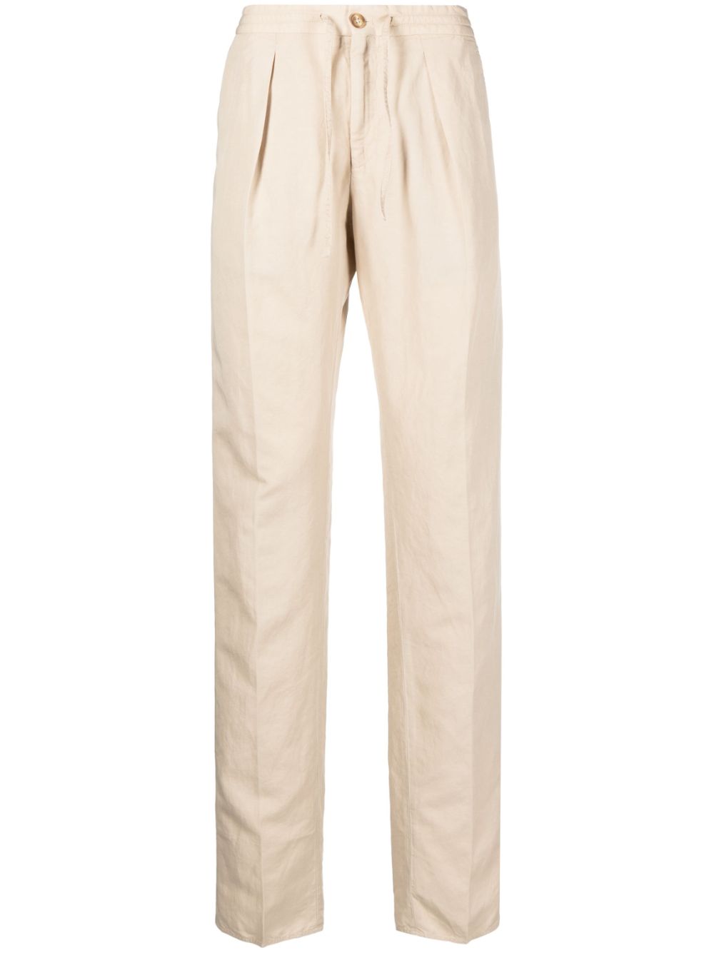 Drawstring-fastening waist trousers - Neutrals
