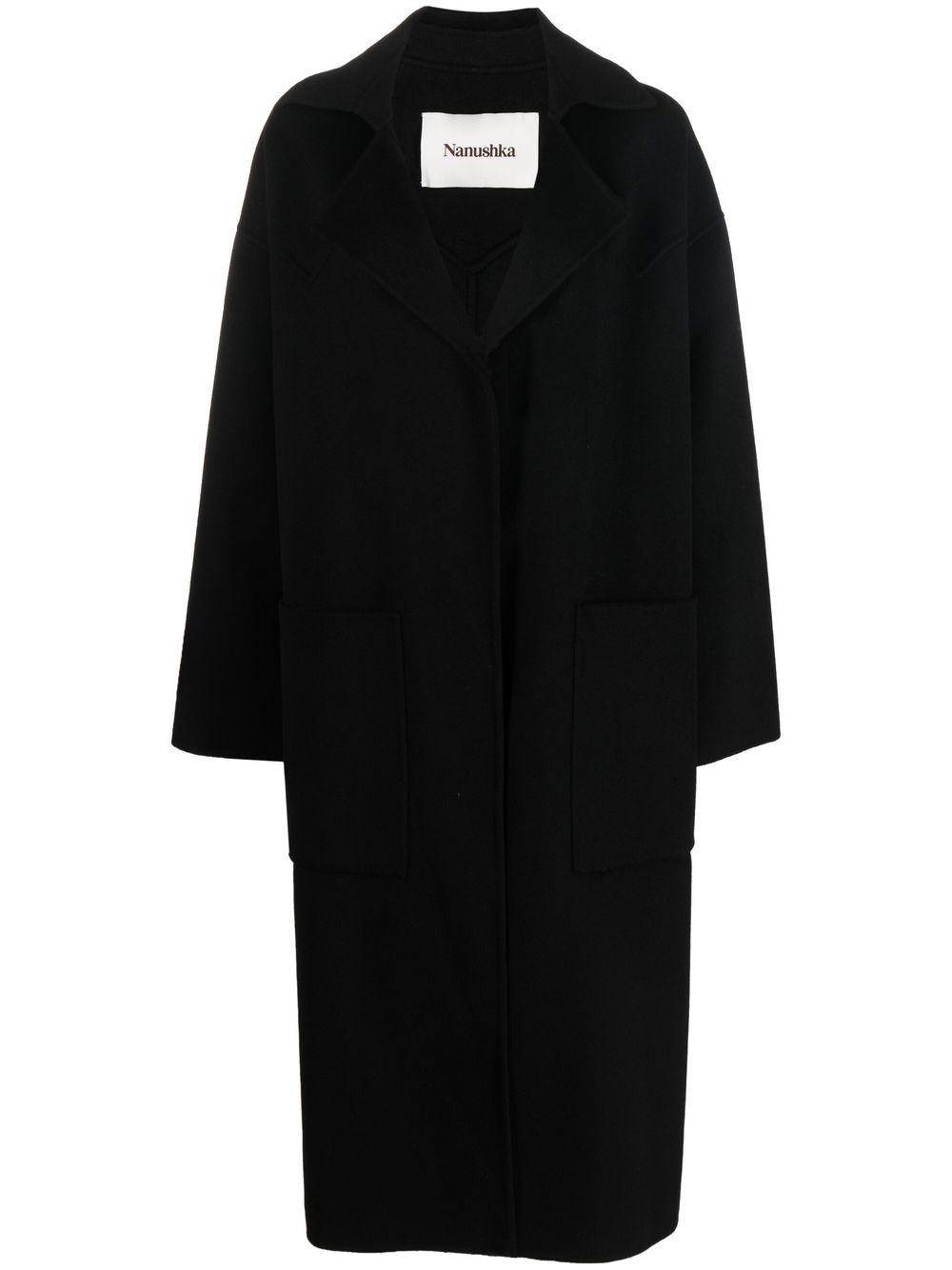 Single-breasted wool coat