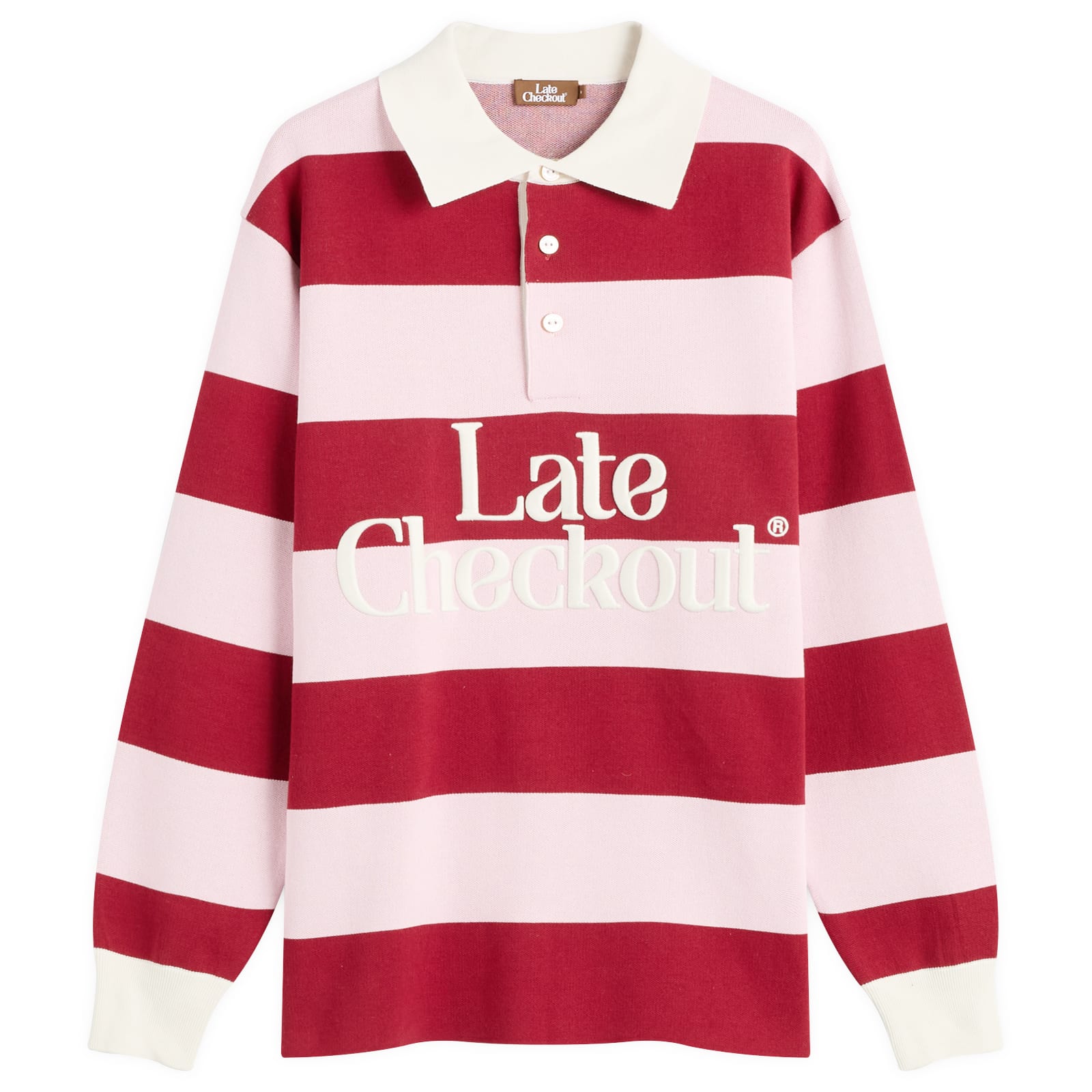 Men's Pink/Burgundy Rugby Polo