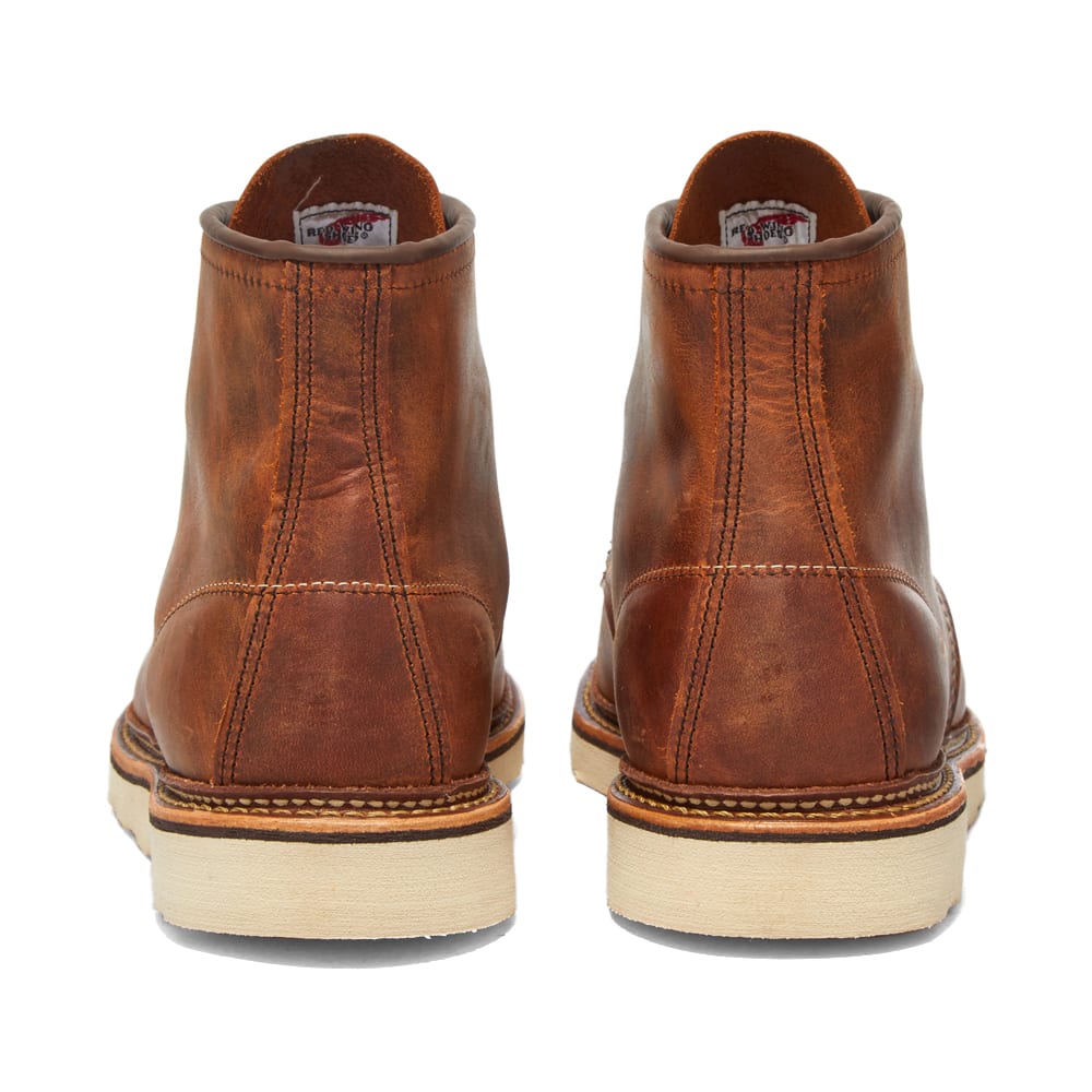 Men's 1907 Heritage Work 6" Moc Toe Boot in Copper Rough/Tough, Size UK 7.5 