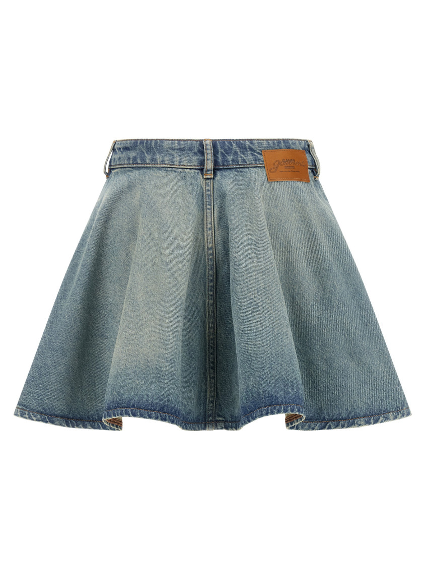 Tint Rigid Denim Skirts Blue