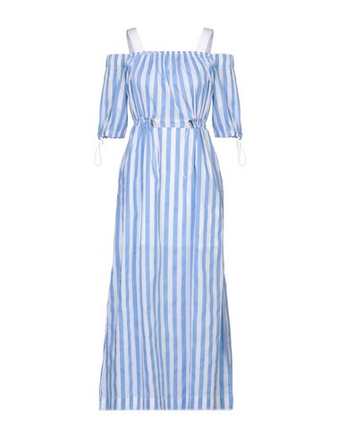 Woman Midi dress Sky blue Size 4 Cotton, Elastane