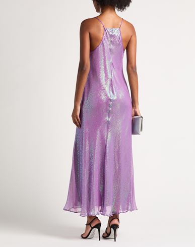 Forte_forte Woman Maxi dress Purple Size 1 Silk, Metallic fiber