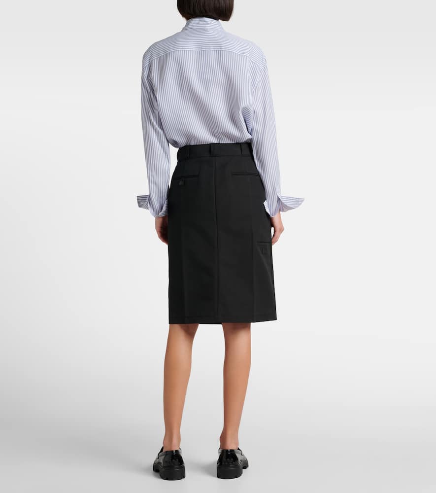 Cotton midi skirt