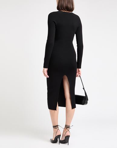 Woman Midi dress Black Size 2 Viscose, Polyester, Polyamide