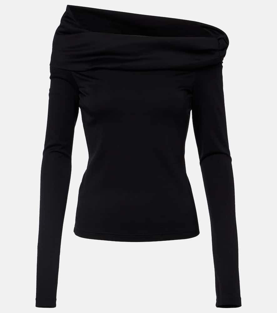 Orafo off-shoulder virgin wool top