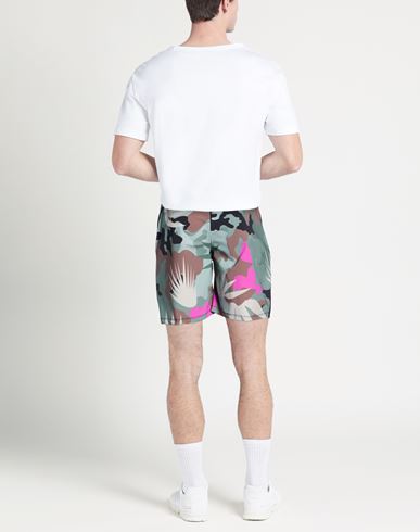 Man Shorts & Bermuda Shorts Military green Size L Polyamide, Elastane