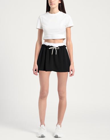 Woman Mini skirt Black Size S Cotton, Polyester