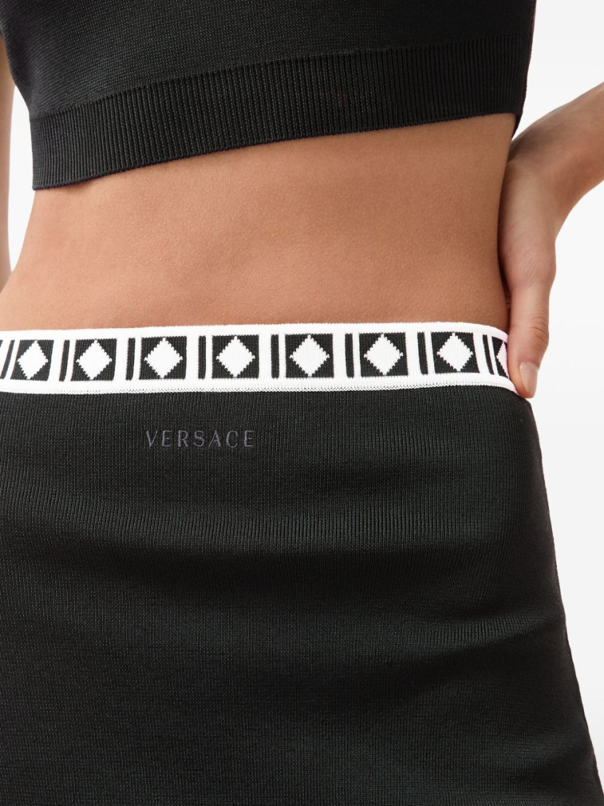 Versace - high waisted maxi knit viscose skirt
