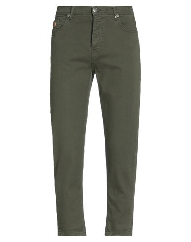 Bl.11 Block Eleven Man Pants Military green Size 34 Cotton, Elastane