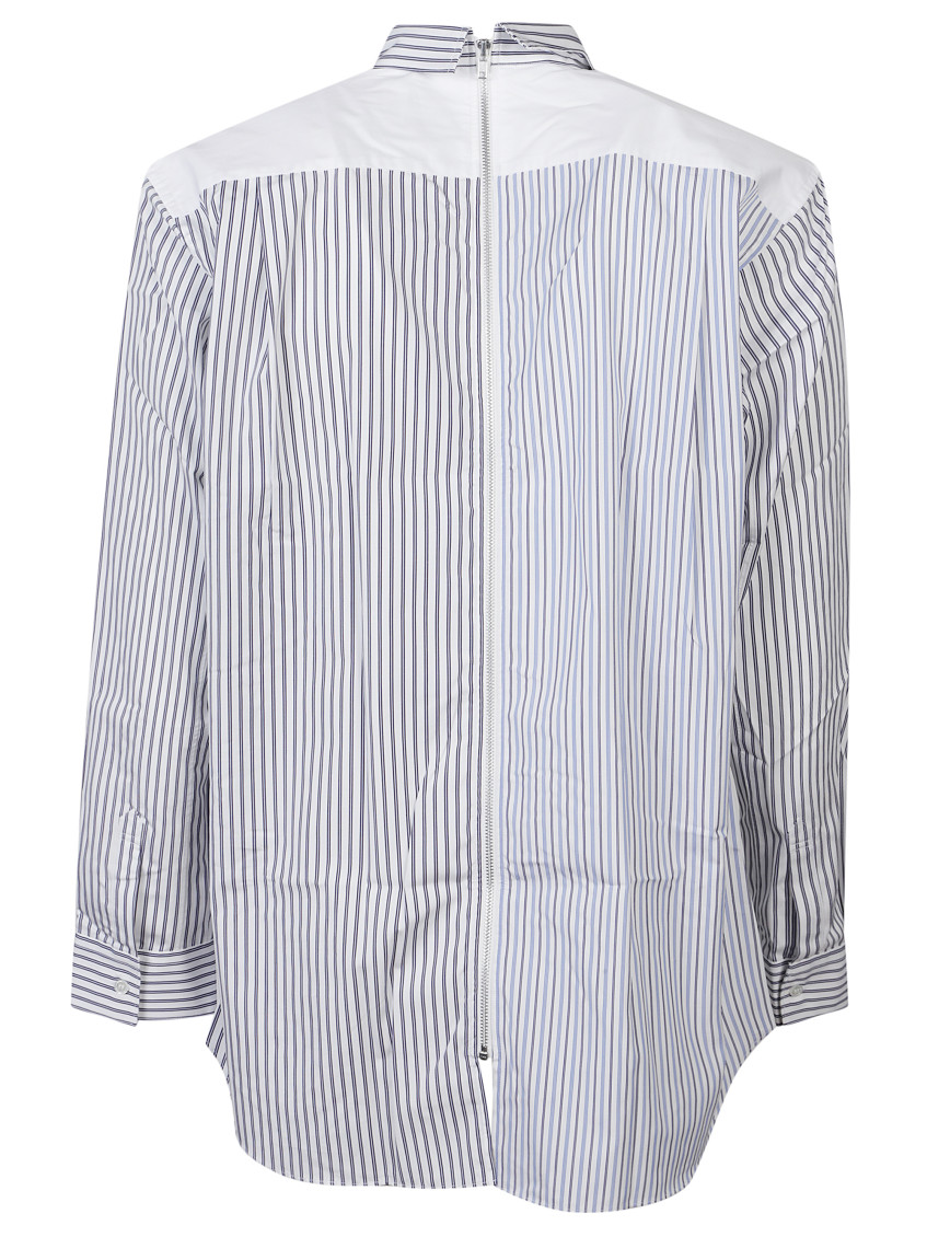 White Regular Stripes Shirt