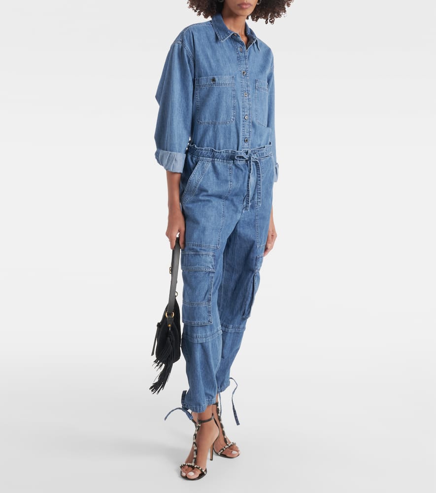 Ivy mid-rise denim cargo pants