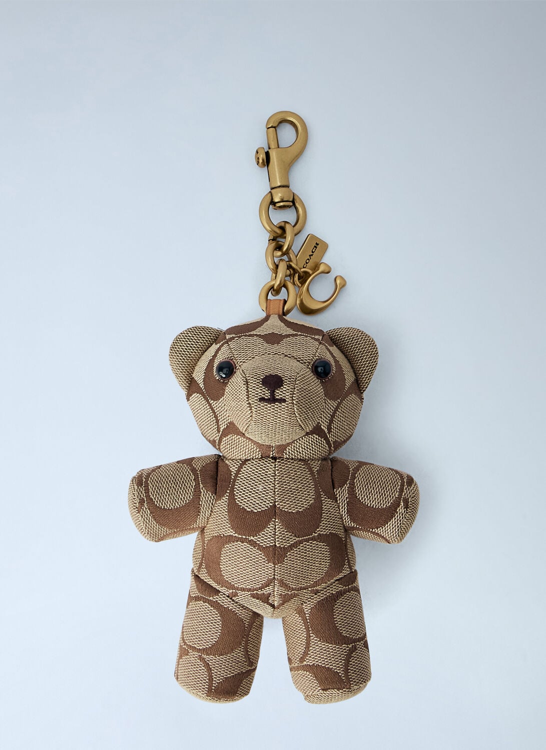 Bear Bag Charm In Signature Jacquard