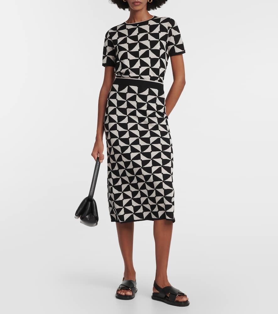 'S Max Mara Enza high-rise wool midi skirt