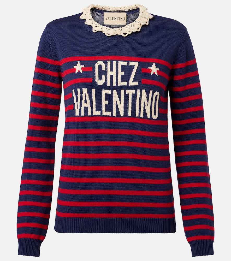 Chez striped cotton sweater