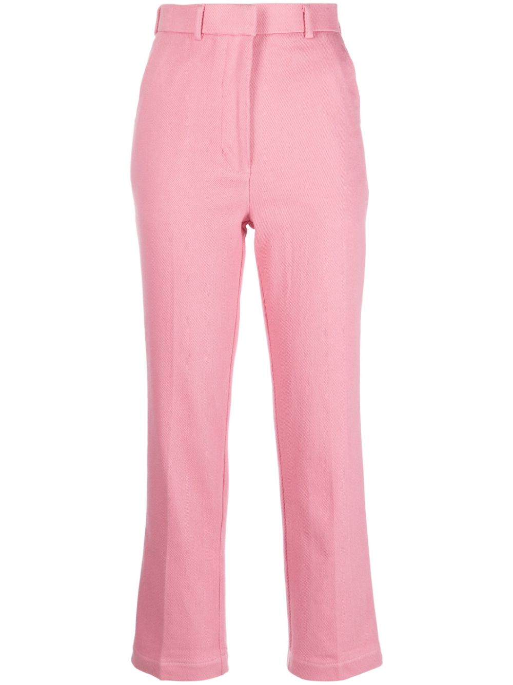 Slim-cut cropped trousers - Pink