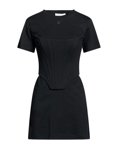 Woman Mini dress Black Size 6 Cotton