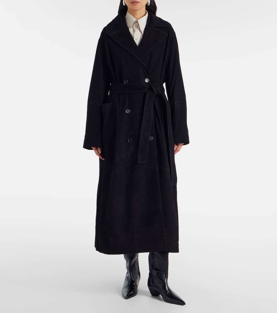 Róhe Suede wrap coat
