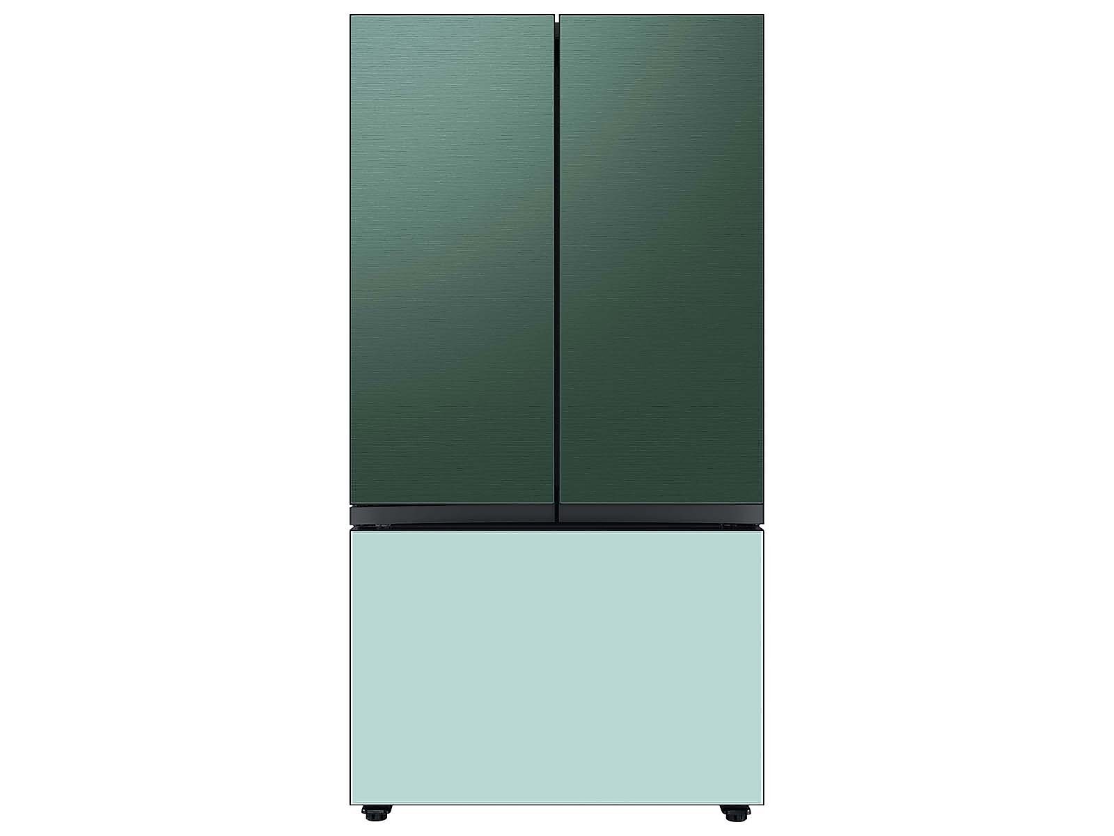 Bespoke 3-Door French Door Refrigerator Panel in Morning in Blue Glass - Bottom Panel(RA-F36DB3CM/AA)