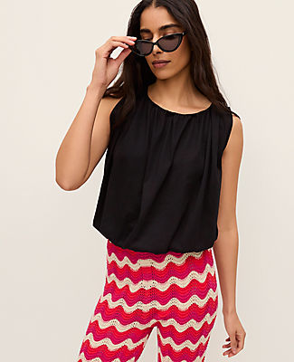 Ann Taylor Gathered Bubble Hem Top