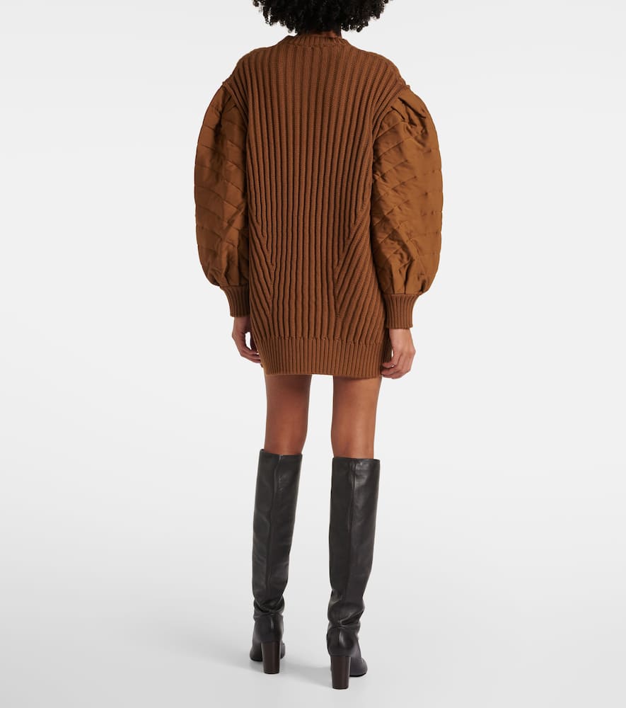 Ottuso ribbed-knit virgin wool minidress