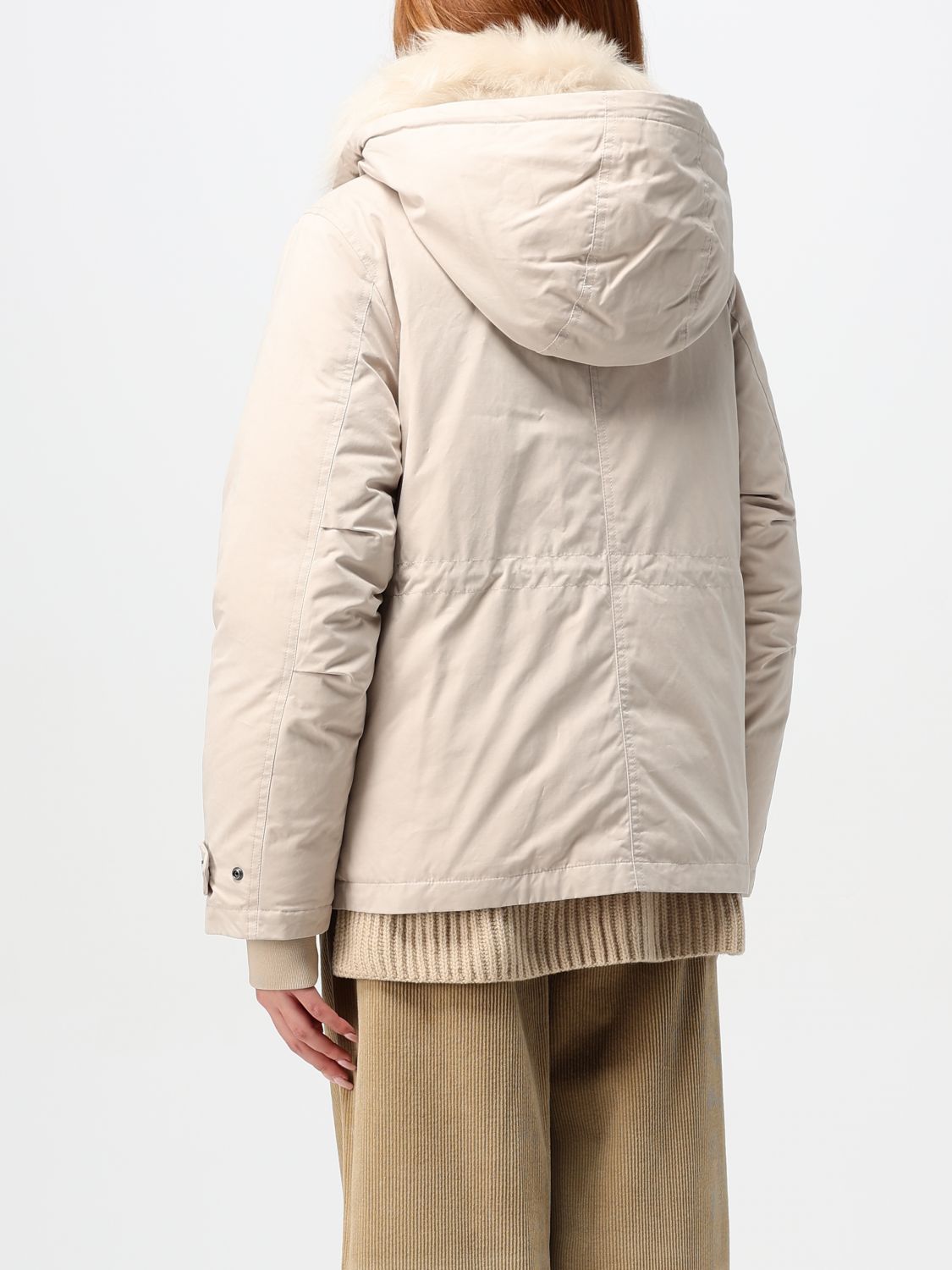 Detachable-hood down jacket - Green