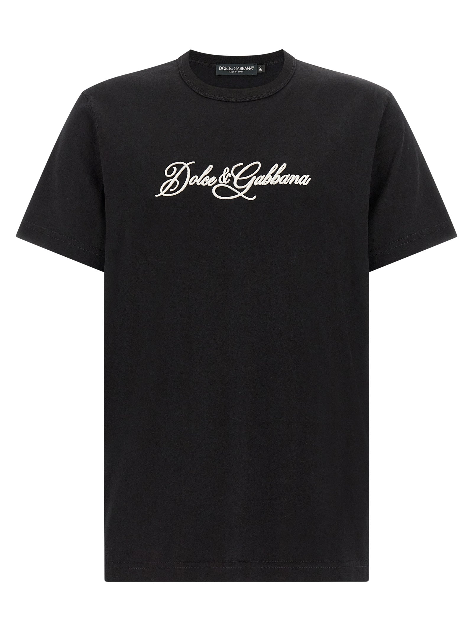 Logo-Embroidered Cotton T-Shirt — Black