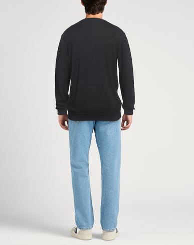 Man Sweater Charcoal Size 36 Merino Wool