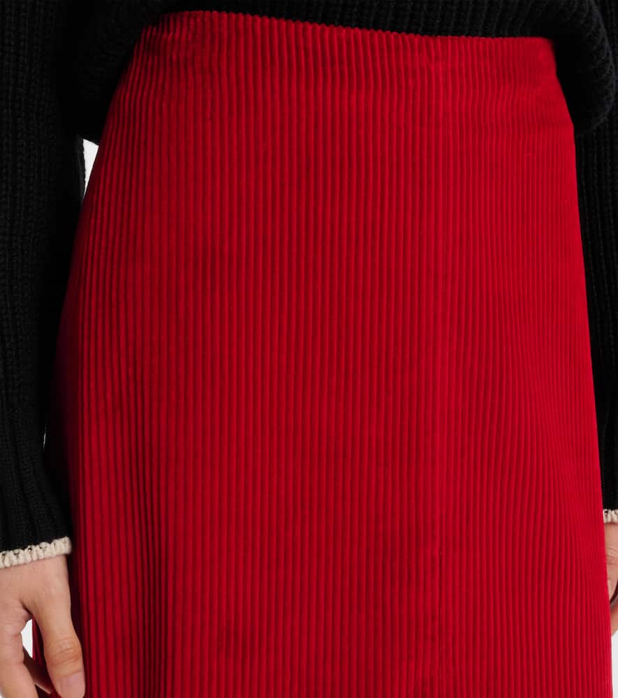 Cotton midi skirt