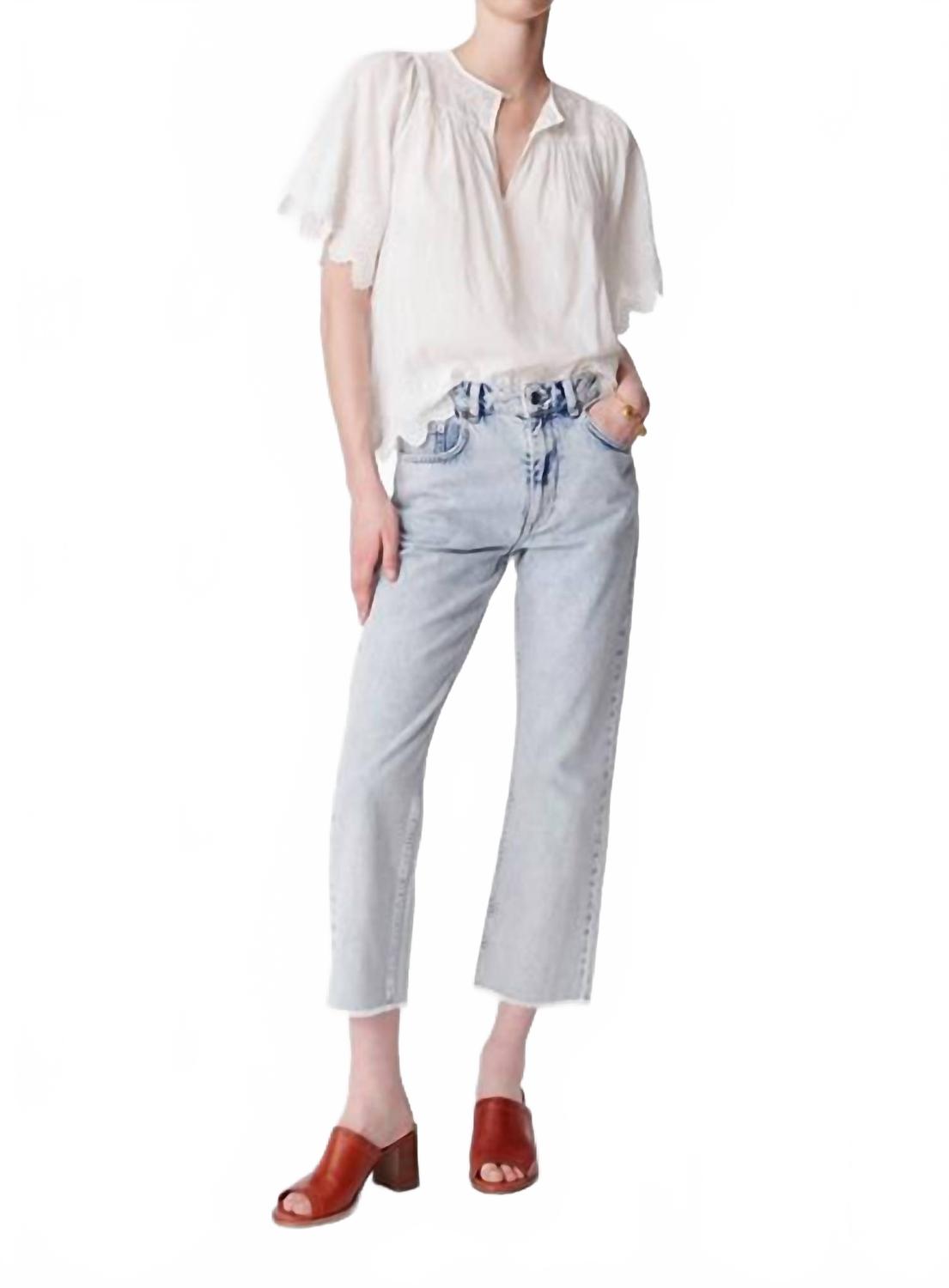Biarritz Cropped Jeans In Givre