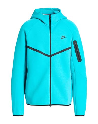 Man Sweatshirt Turquoise Size L Cotton, Recycled polyester