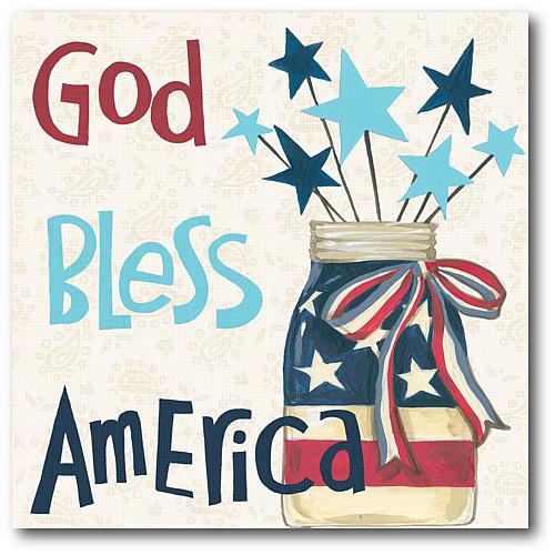 "American Country II 16"" x 16"" Canvas Wall Art"